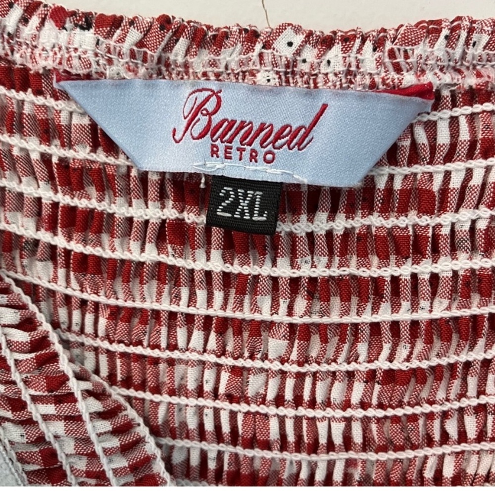 Banned Red Cherry Sweet Pea Dress -
-smocked bodice -NWOT-Sz XXL🍒​ - Picture 11 of 15